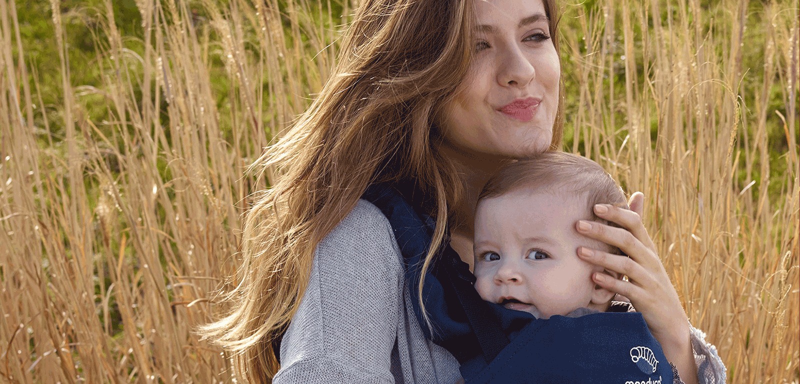 Porte-bébé Physiologique 4-en-1 – Naissance, Bleu Marine, Réglable
